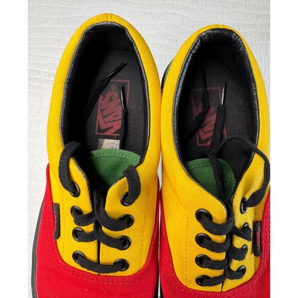 Vans Era Rasta Color block Canvas Skater Shoes Sneakers SZ Men 5.5/W-7 - Picture 7 of 8